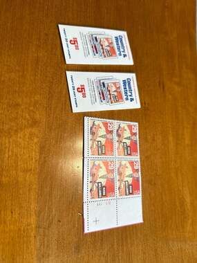 1993 Hank Williams Legends of American Music Postage Stamps - Block of 4